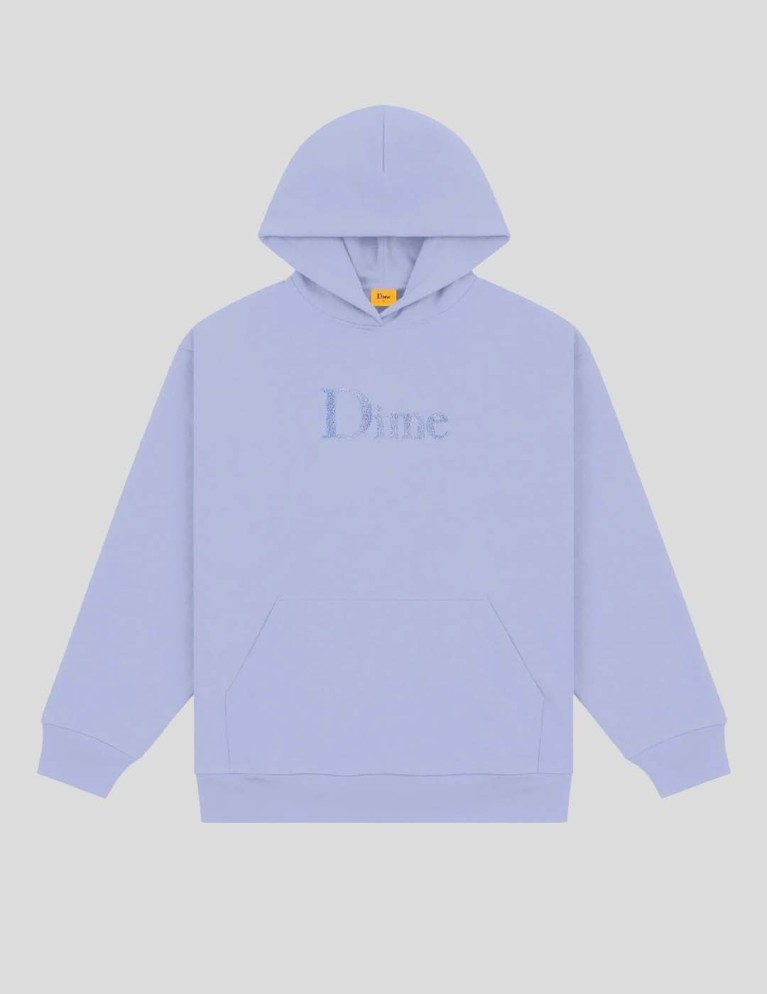 DIME classic chenille logo hoodie light indigo